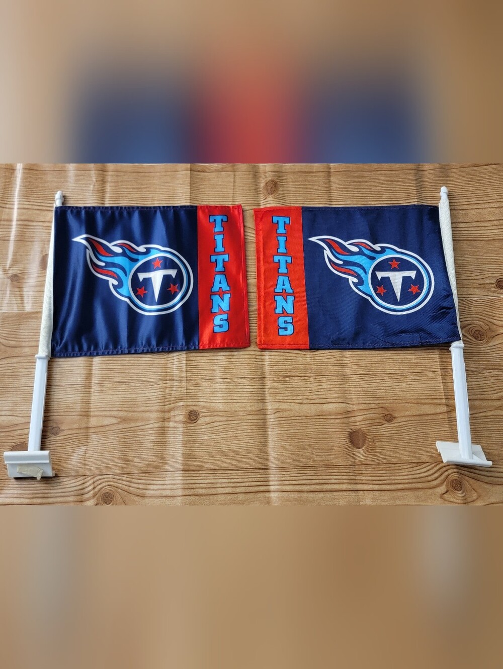Tennessee Titans NFL Car Window Flags Set of 2